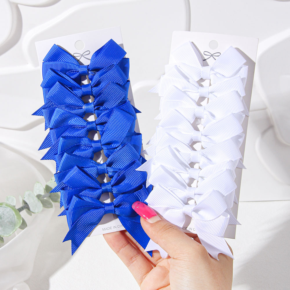 Ribbon Bow Gift - 2/4/6 STKS Blauw Wit Strik Meisje