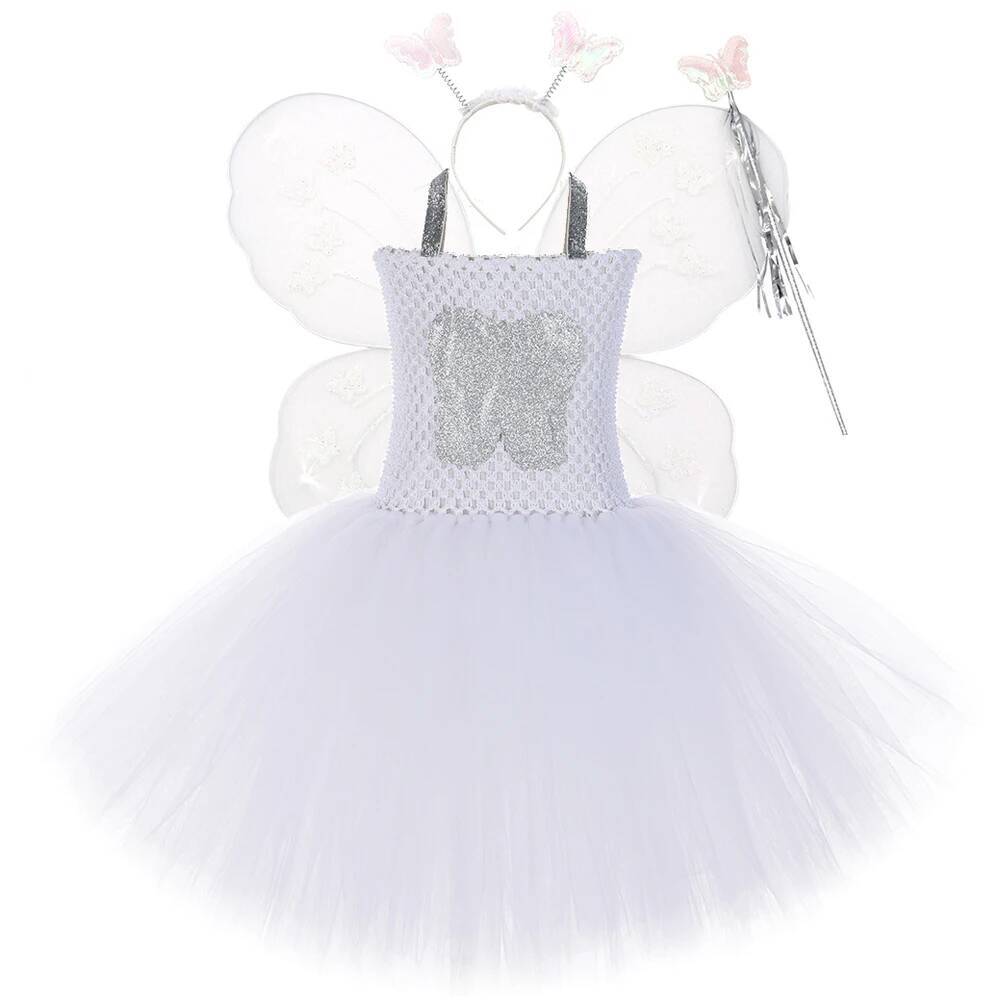 Elf Costume Christmas - Witte Tand Fee Kostuum Voor Meisjes