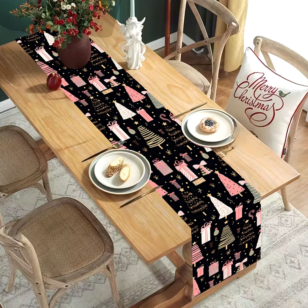 Kersttafelkleed Roze Kerstboom - Christmas Table Runner recensie en prijs