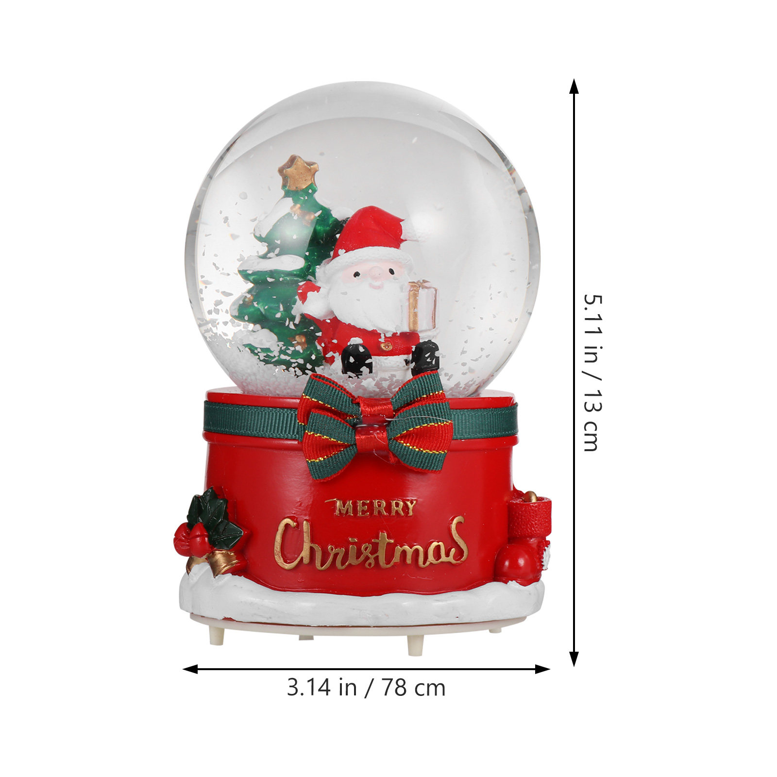 Kerstman-muziekdoos met verlic - Snow Globe Musical recensie en prijs