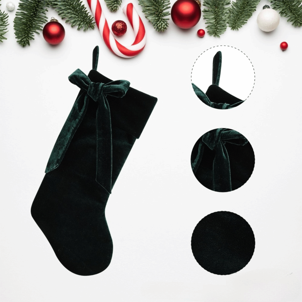 Effenkleurige fluwelen kerstso - Christmas Stocking Hanging recensie en prijs
