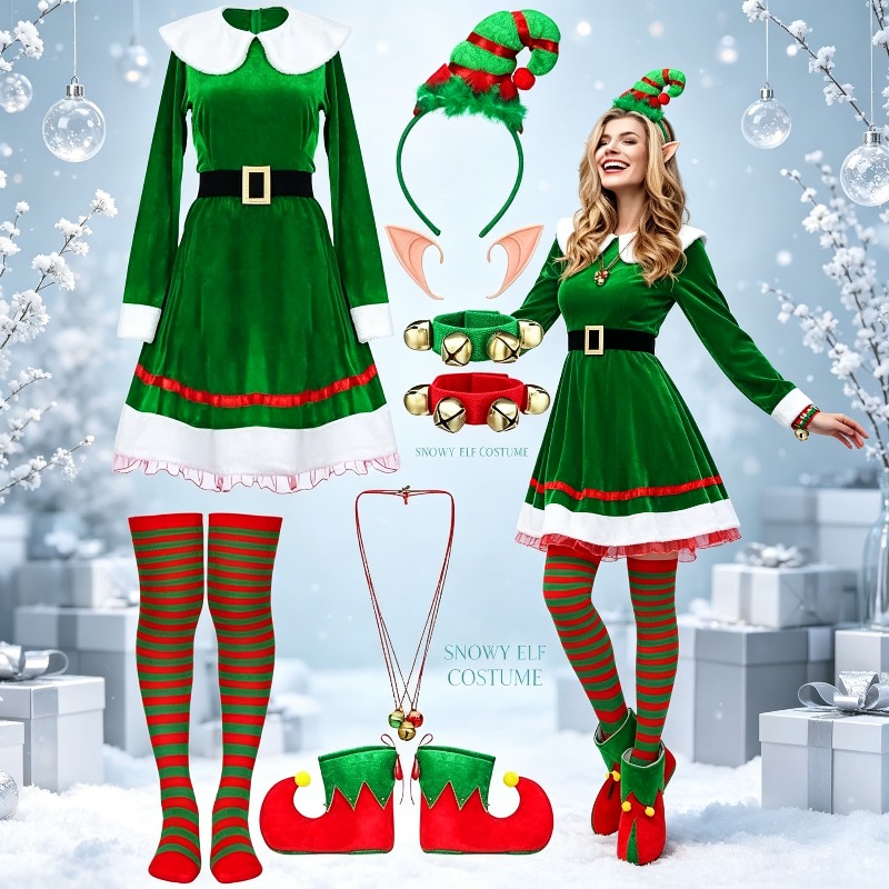 Kerstelfkostuumset voor dames, - Elf Costume Christmas recensie en prijs