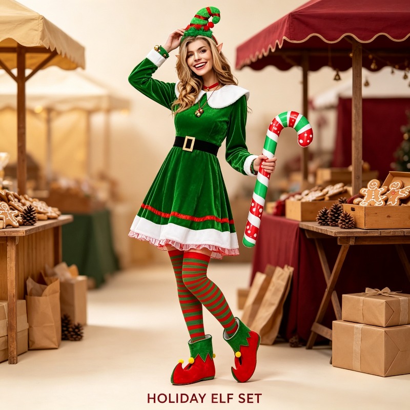 Kerstelfkostuumset voor dames, - Elf Costume Christmas recensie en prijs