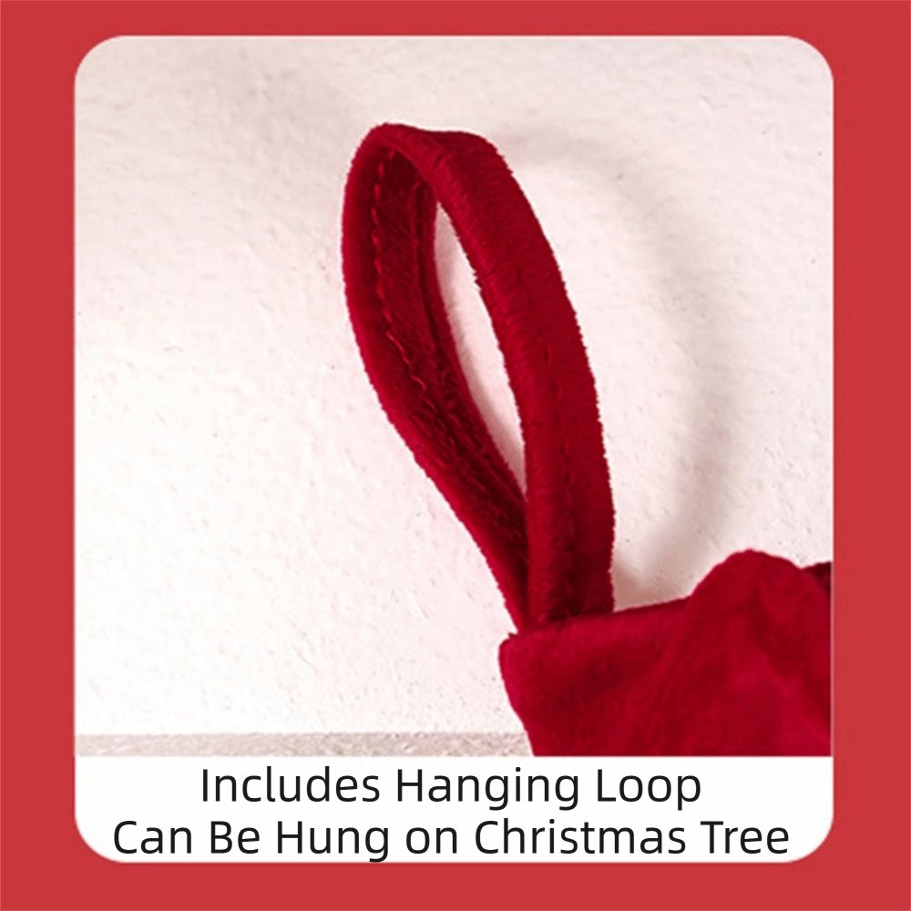 Fluwelen Kerstsok met strik, g - Christmas Stocking Hanging recensie en prijs